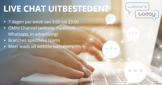 redenen livechat uitbesteden