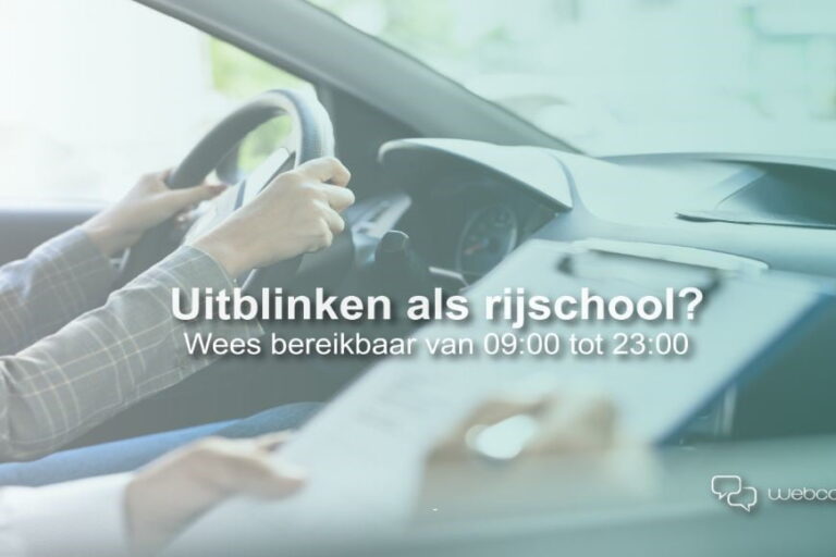 uitblinken als rijschool met livechat
